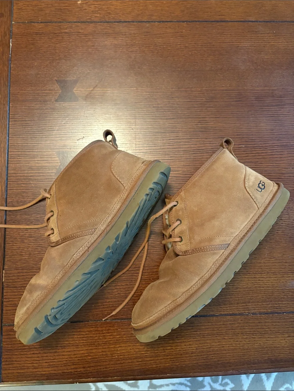 UGG Neumel Men's Chestnut Suede Chukka Boots - Lace-Up Casual size 14
